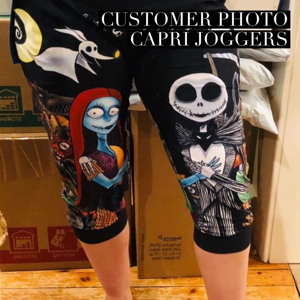Colorful Umbrella‎ Print Capri Joggers - Picture 6 of 6